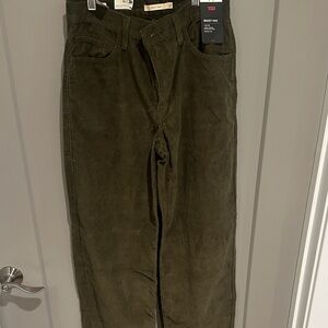 Levi's Olive Corduroy Relaxed-Fit Pants